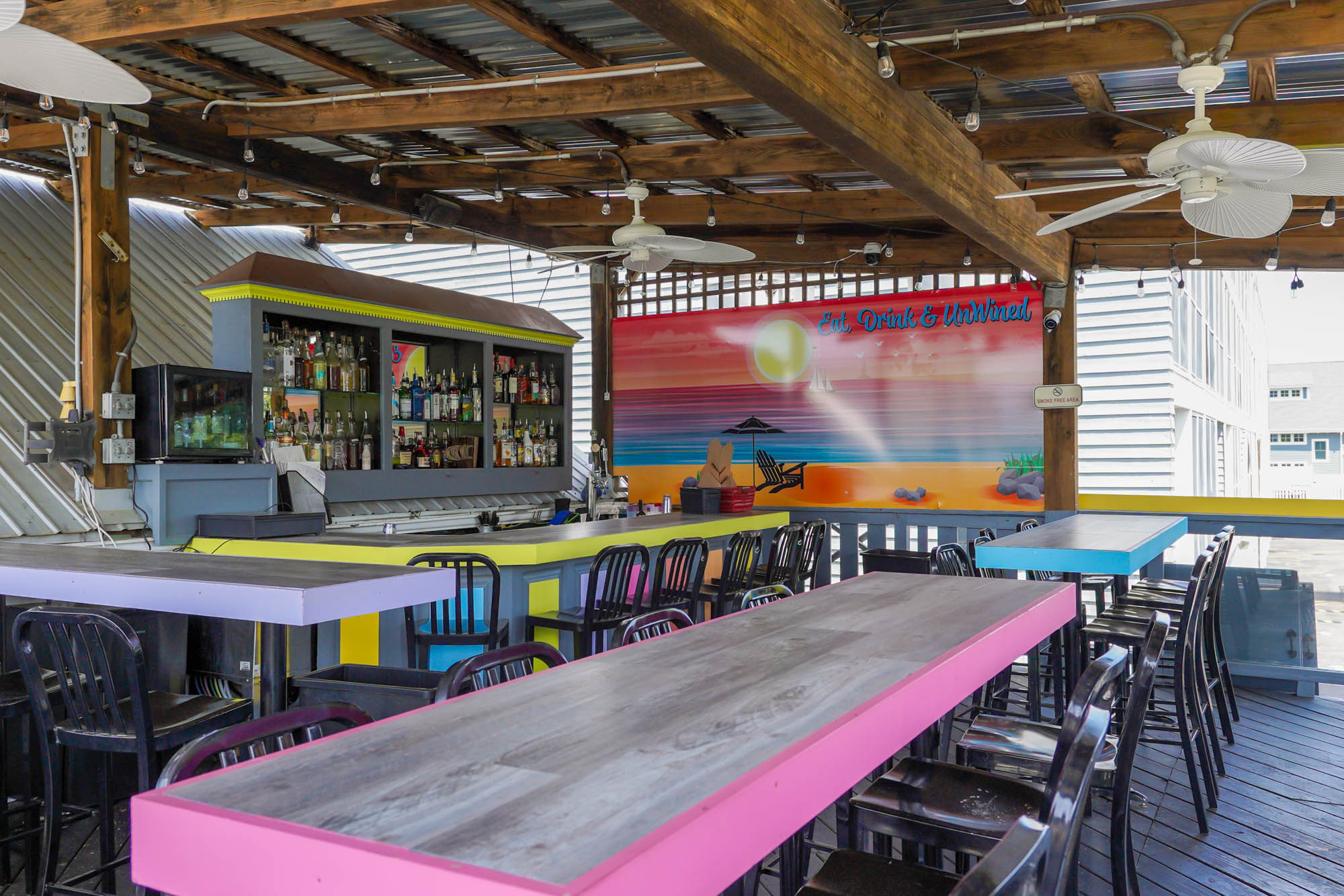 Exterior, tables and chairs